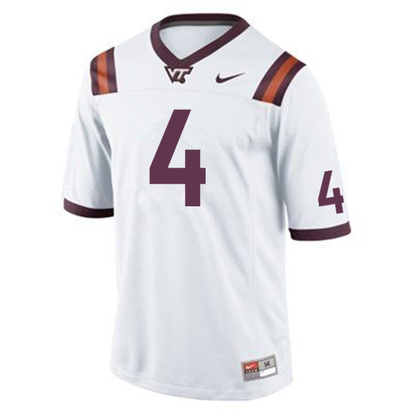 Men #4 Dax Hollifield Virginia Tech Hokies College Football Jerseys Sale-Maroon